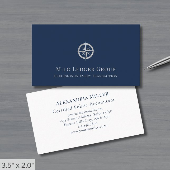 Blue Luxury Logo Business Card (Creator Uploaded)