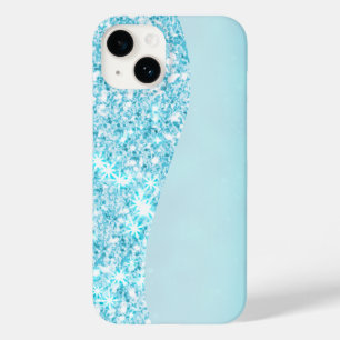 Blue Luxury Modern gradient galaxy glitter star Case-Mate iPhone 14 Case