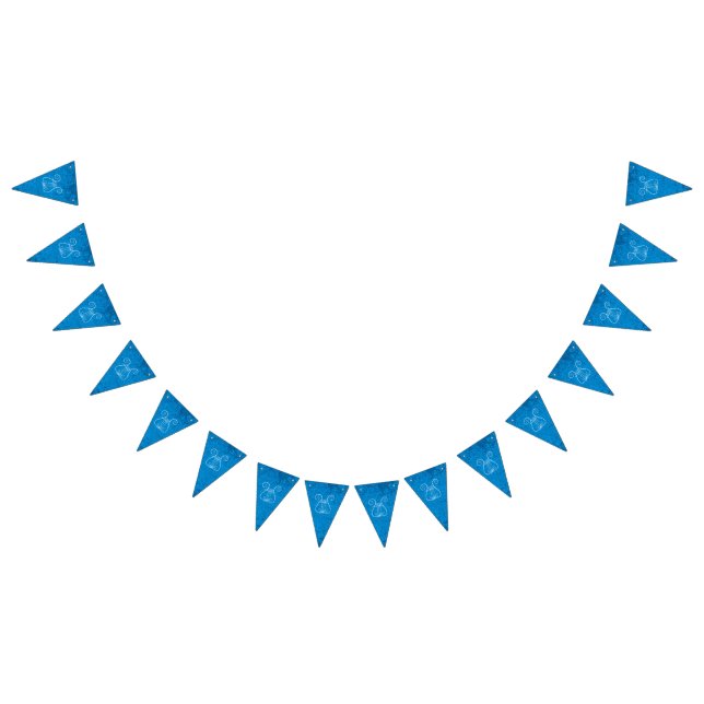 Blue Lyre Background Bunting (All)