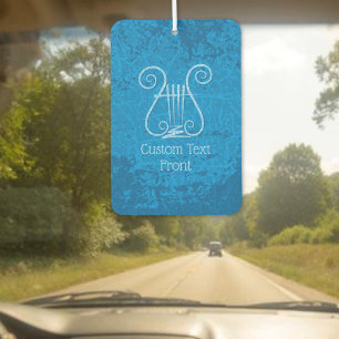 Blue Lyre Background Car Air Freshener