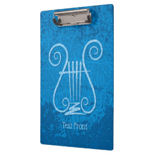 Blue Lyre Background Clipboard