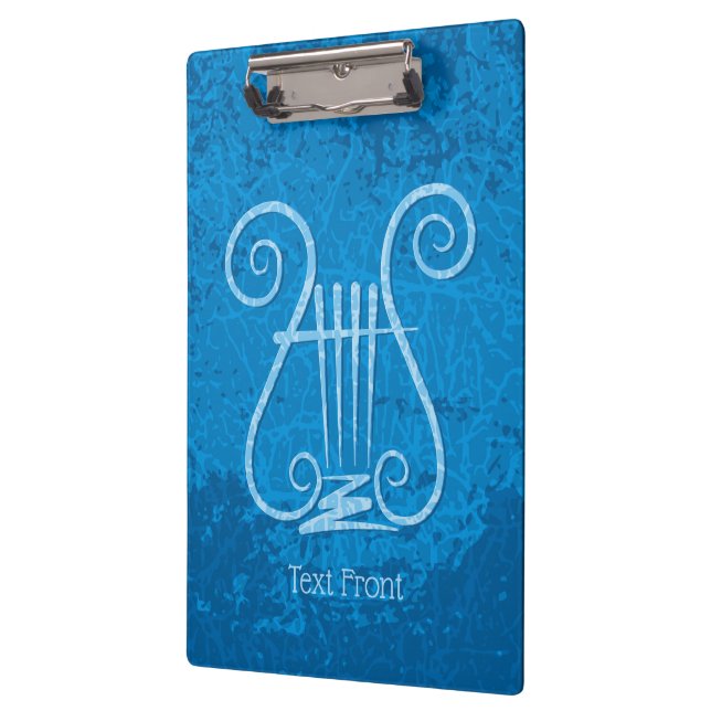 Blue Lyre Background Clipboard (Left)