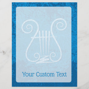 Blue Lyre Background Flyer