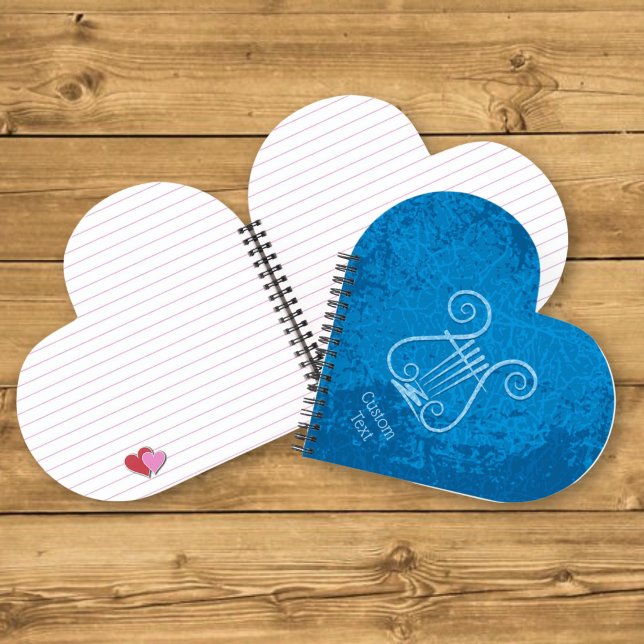 Blue Lyre Background Notebook (Creator Uploaded)