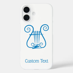 Blue Lyre iPhone 16 Case