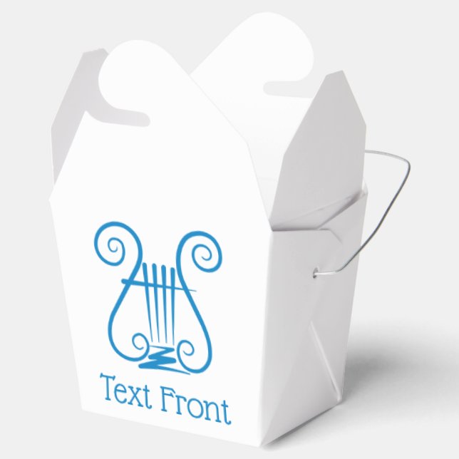 Blue Lyre Favour Box (Opened)