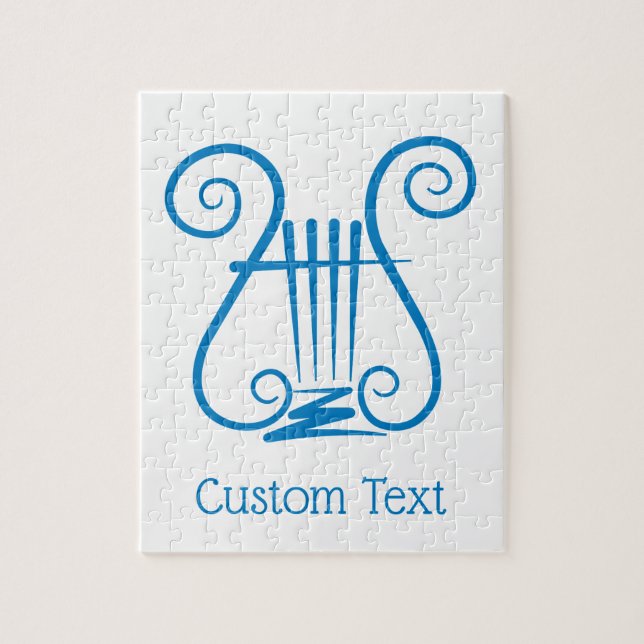 Blue Lyre Jigsaw Puzzle (Vertical)