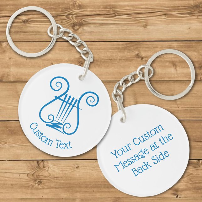 Blue Lyre Keychain (Creator Uploaded)