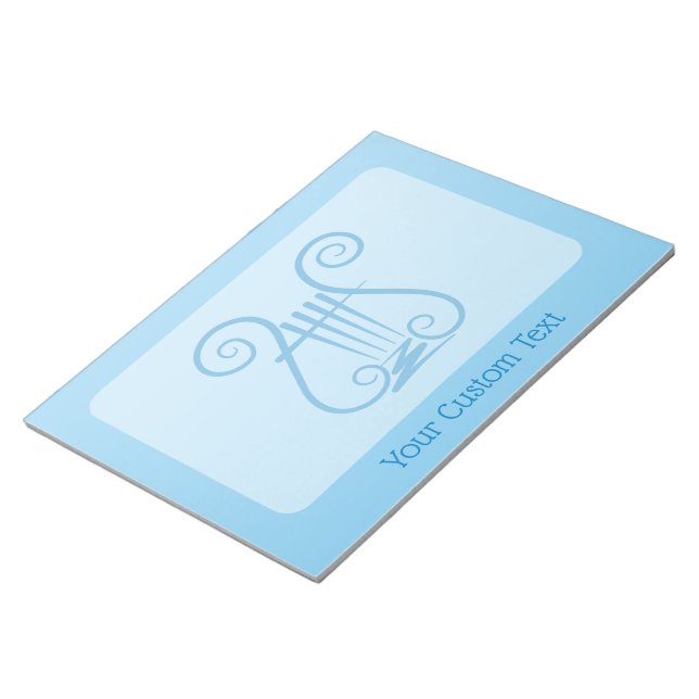 Blue Lyre Notepad (Angled)
