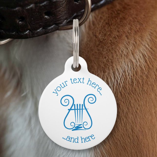 Blue Lyre Pet Tag (Creator Uploaded)