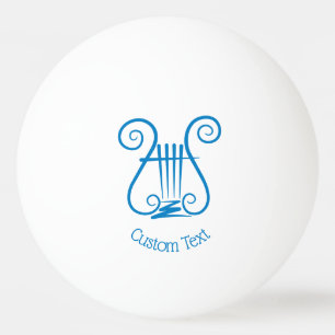 Blue Lyre Ping Pong Ball