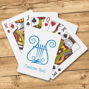 Blue Lyre Playing Cards