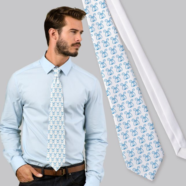 Blue Lyre Tie (Creator Uploaded)