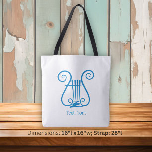 Blue Lyre Tote Bag