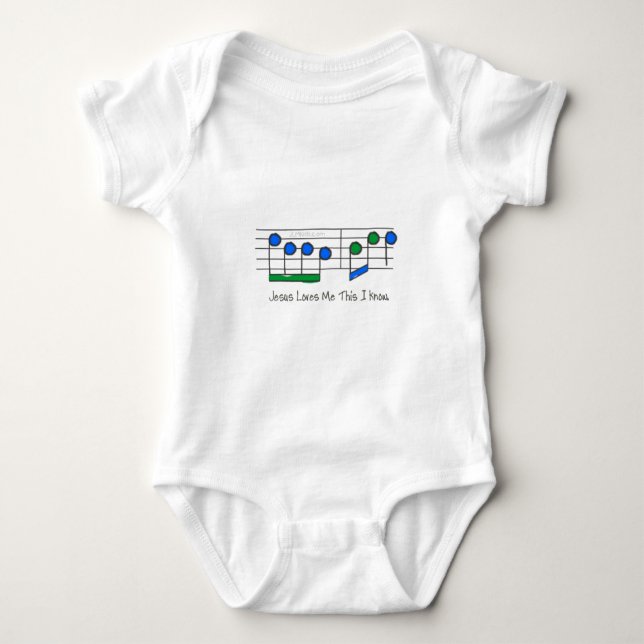 Blue Lyrics Baby Bodysuit (Front)