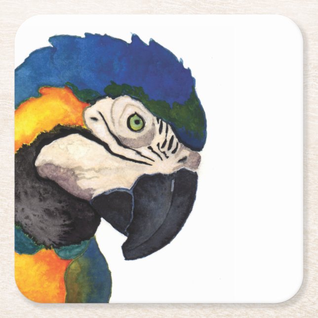 Blue Macaw Coaster (Front)