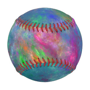 Blue Magenta Green Violet Orange Abstraction Baseball