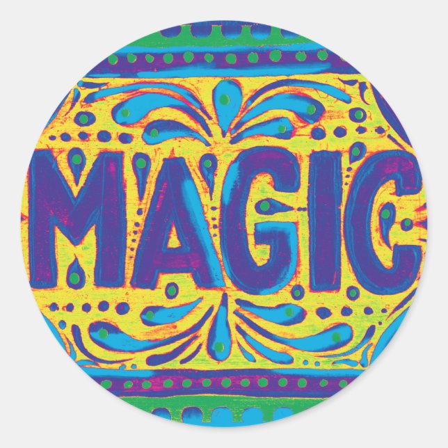 Blue Magic Classic Round Sticker (Front)