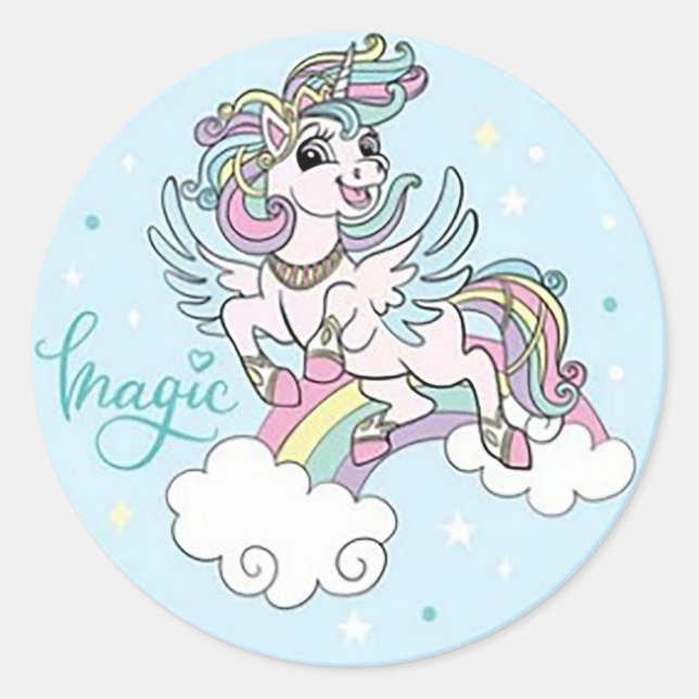 Blue Magic Classic Round Sticker (Front)