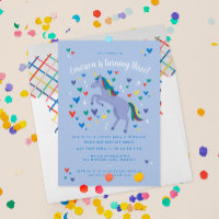 Blue Magical Rainbow Unicorn Birthday