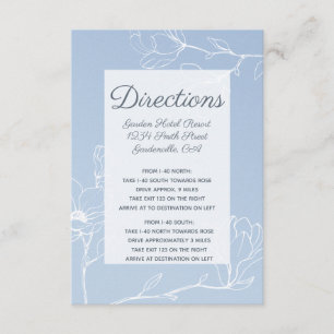 Blue Magnolia Directions Enclosure Card