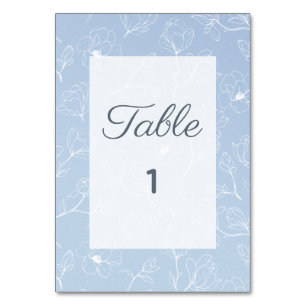 Blue Magnolia Table Number