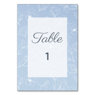 Blue Magnolia Table Number