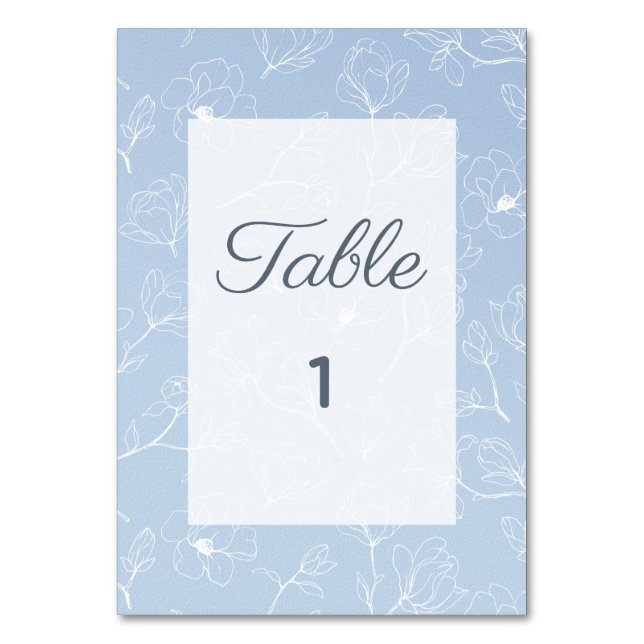 Blue Magnolia Table Number (Front)