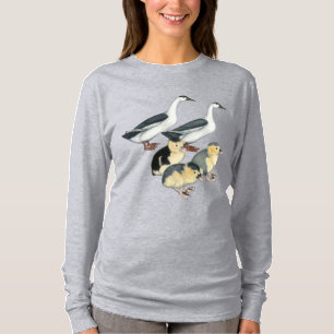 Blue Magpie Duck Family T-Shirt