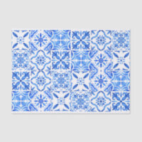 Blue Majolica Greek French blue tiles pattern