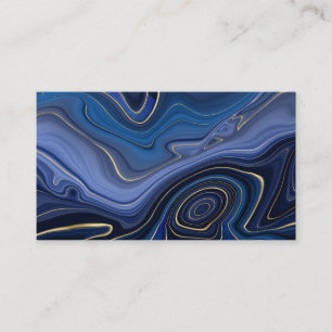 Blue Malachite Golden Accents Luxury Chic Gemstone Business Card