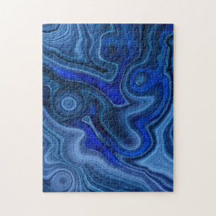Blue Malachite Stone Unique Gemstone Geology Jigsaw Puzzle