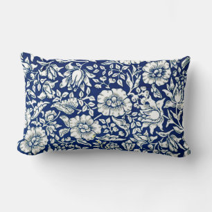 Blue Mallow, famous William Morris pattern, Lumbar Cushion