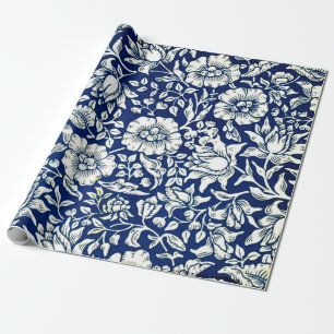 Blue Mallow, vintage pattern by William Morris  Wrapping Paper