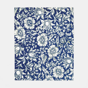 Blue Mallow, William Morris pattern, Fleece Blanket