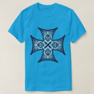 Blue Maltese Cross T-Shirt