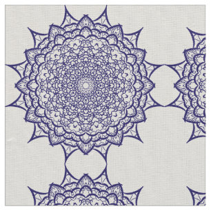 Blue mandala design fabric