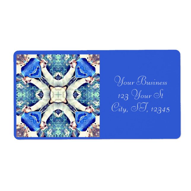 Blue mandala hearts pattern Thunder_Cove (Front)