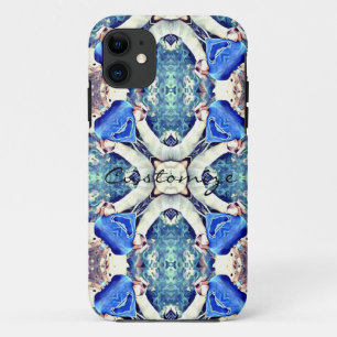 Blue mandala hearts pattern Thunder_Cove Case-Mate iPhone Case