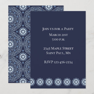 Blue Mandala Invitation