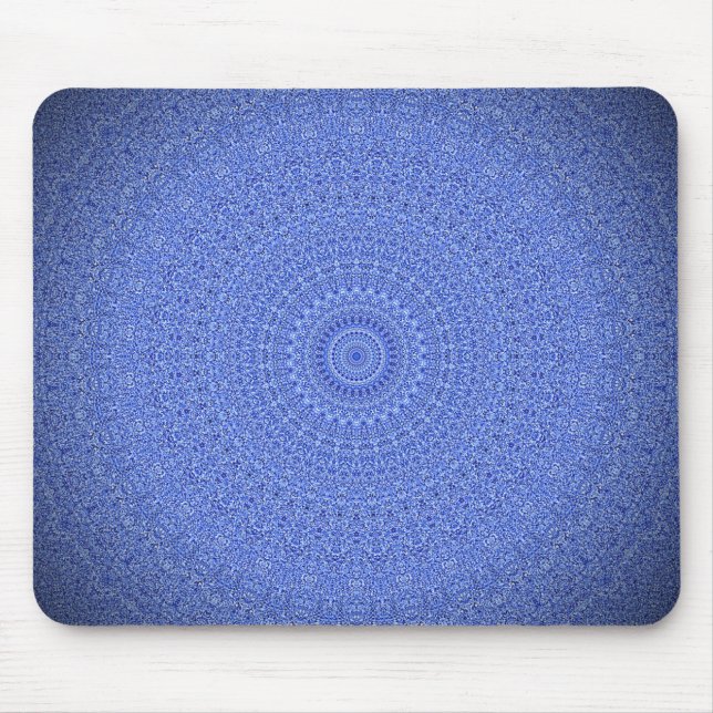 Blue Mandala Mouse Pad (Front)