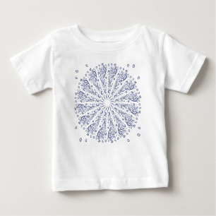 Blue mandala pattern baby T-Shirt