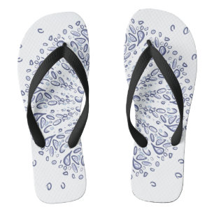 Blue mandala pattern jandals