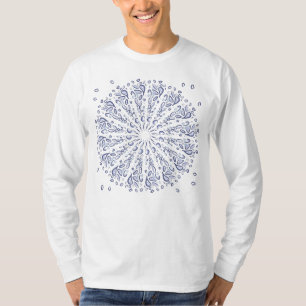 Blue mandala pattern T-Shirt