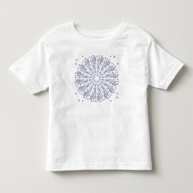 Blue mandala pattern toddler T-Shirt (Front)