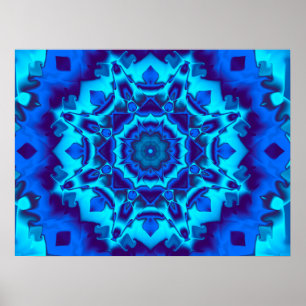 Blue Mandala Poster