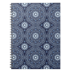 Blue Mandala Spiral Photo Notebook