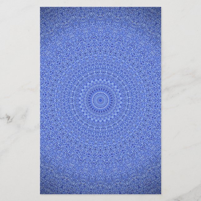 Blue Mandala Stationery (Front)
