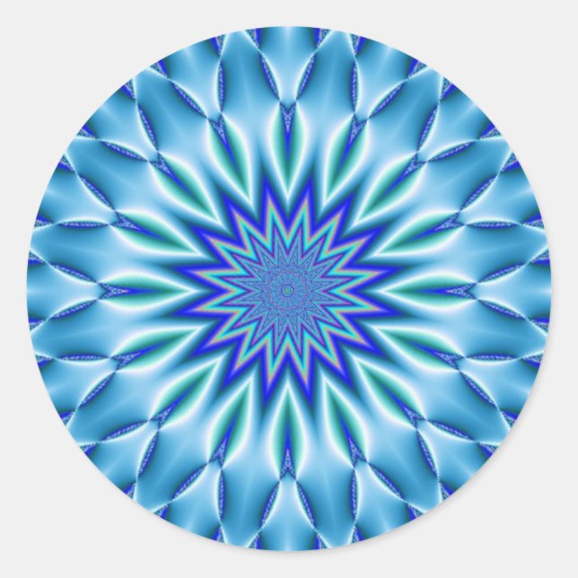 Blue Mandala Sticker (Front)