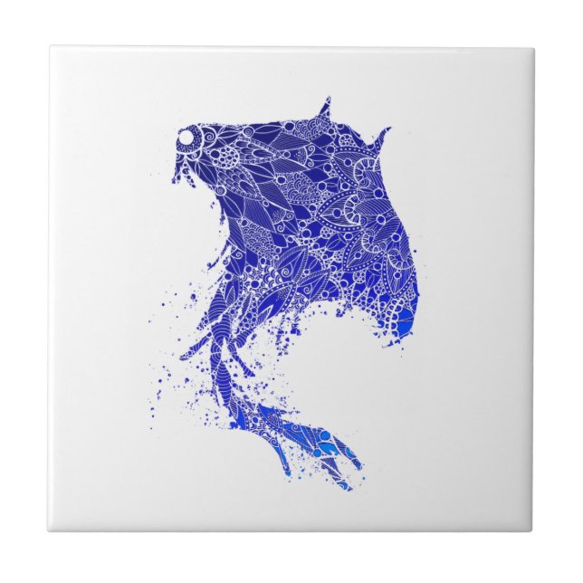 Blue Mandala Stingray Tile (Front)
